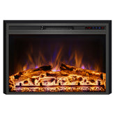 28 inch Recessed Electric Fireplace Insert with Realistic Flame Effect